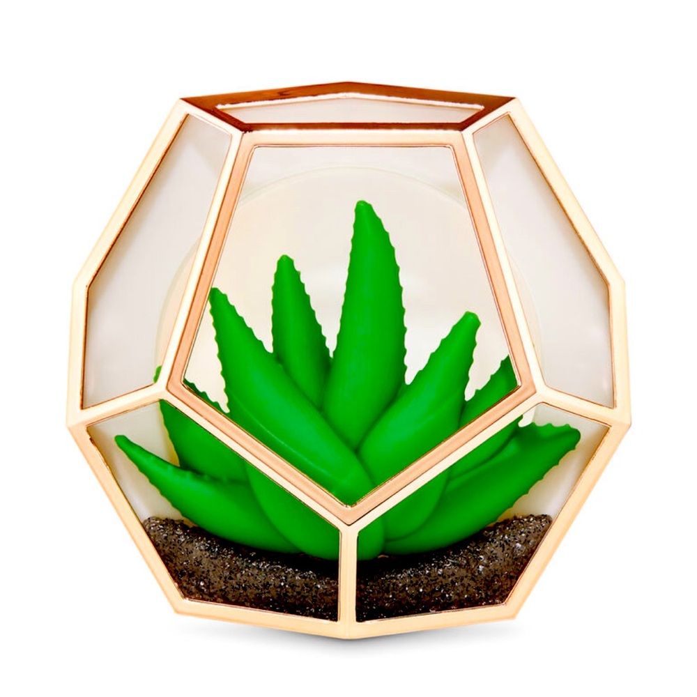 Bath & Body Works Gold Geometric Planter with Green Succulent